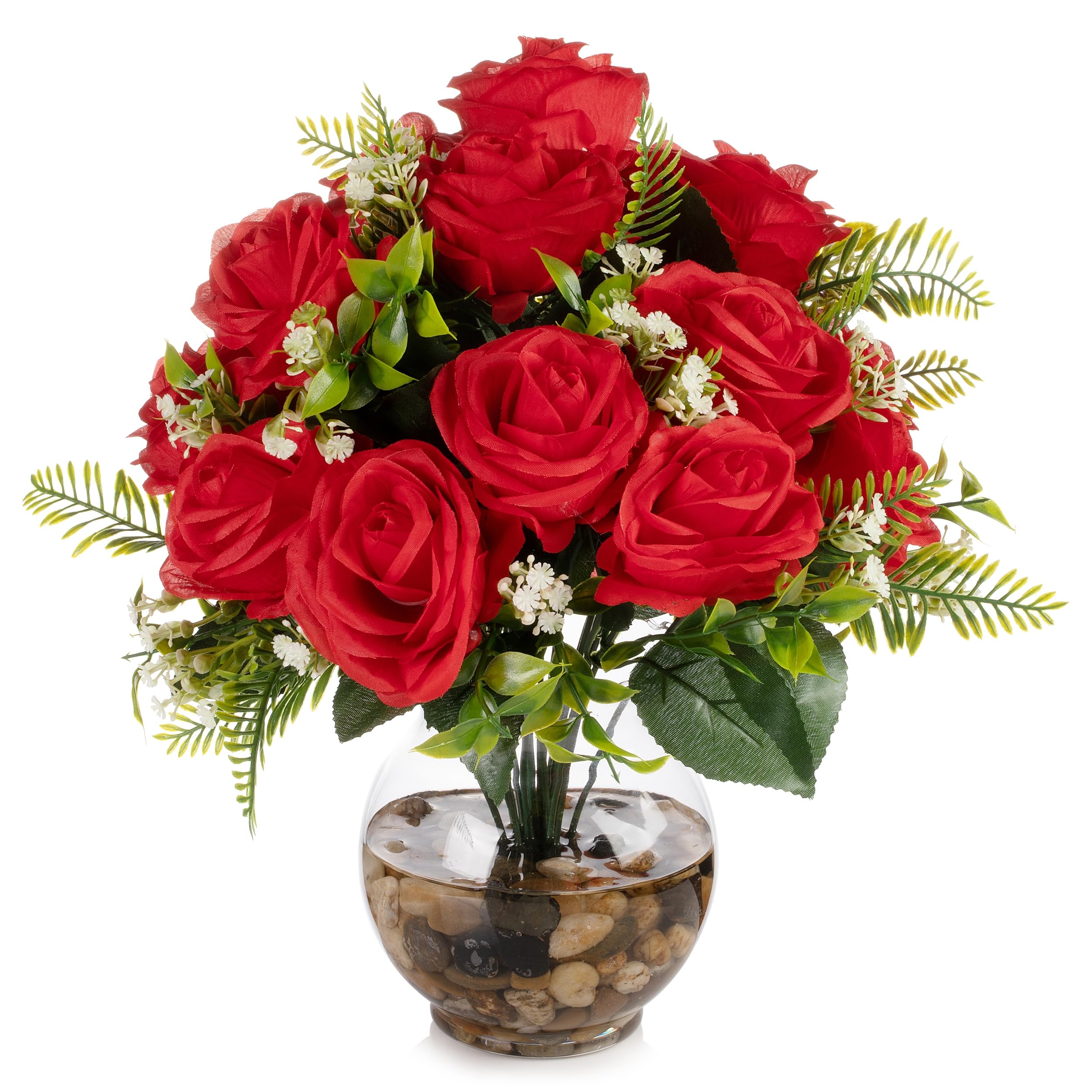 オファーOkay花瓶 Amazon｜ENOVA FLORAL 18 ヘッド シルクローズ 造花 花瓶